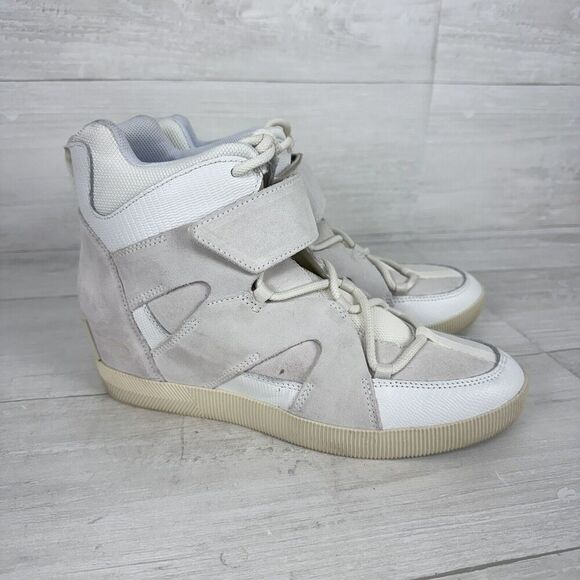 Sorel Out N About Sport Womens 10 Lace Up Wedge Boot Waterproof White Sneakers - Picture 1 of 11